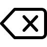Backspace icon.